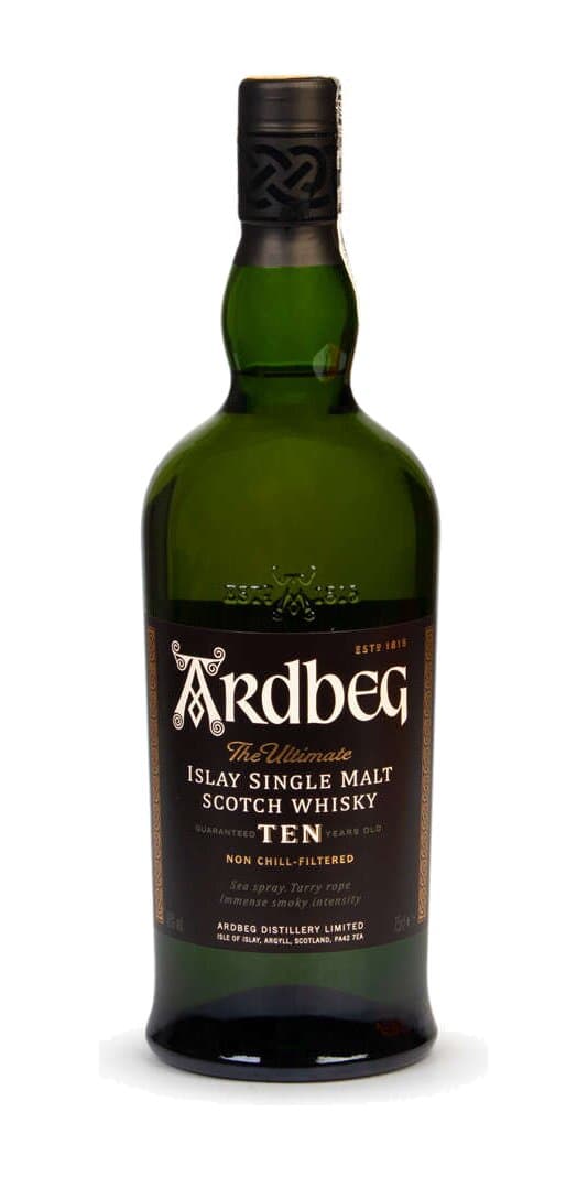 Garrafa de Ardbeg 10 anos