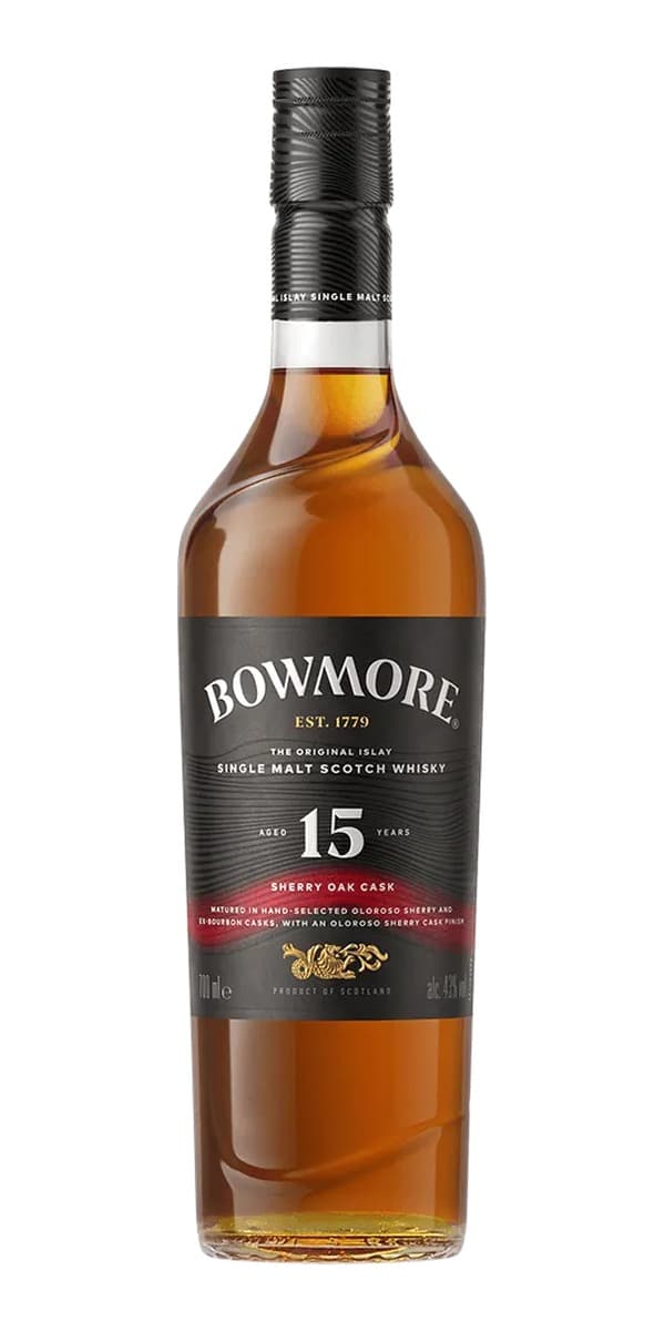 Garrafa de Bowmore 15 anos Sherry Oak Cask
