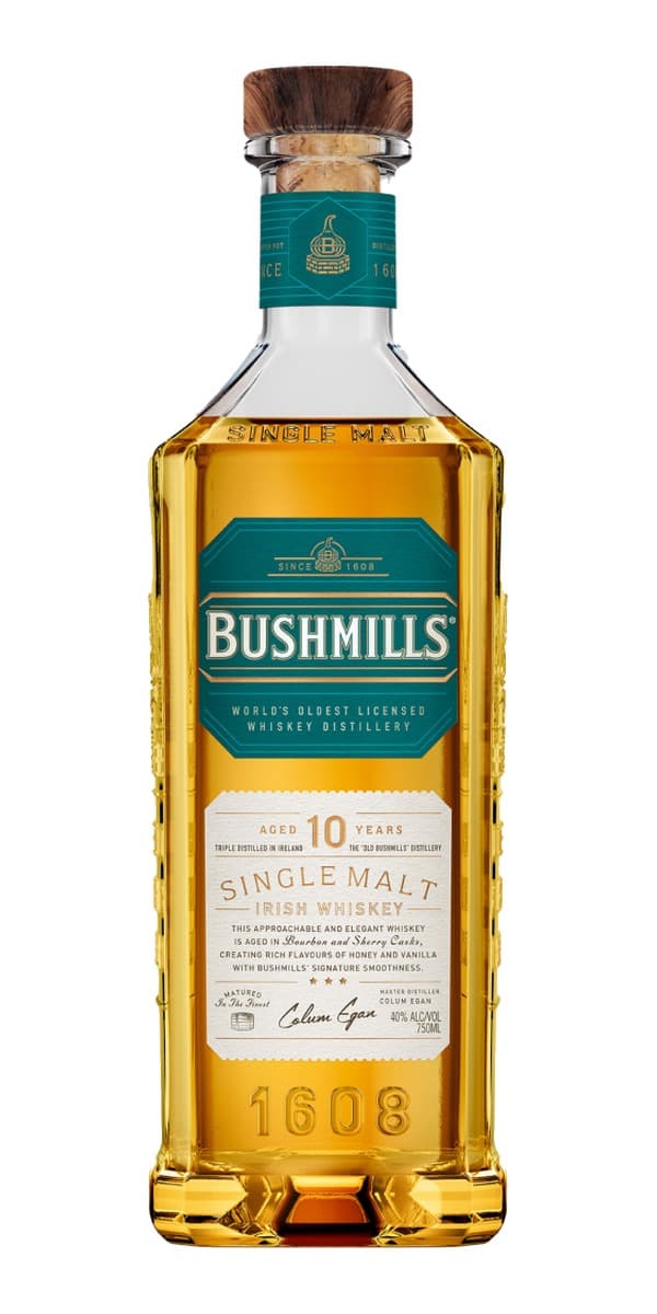 Garrafa de Bushmills 10 anos Single Malt