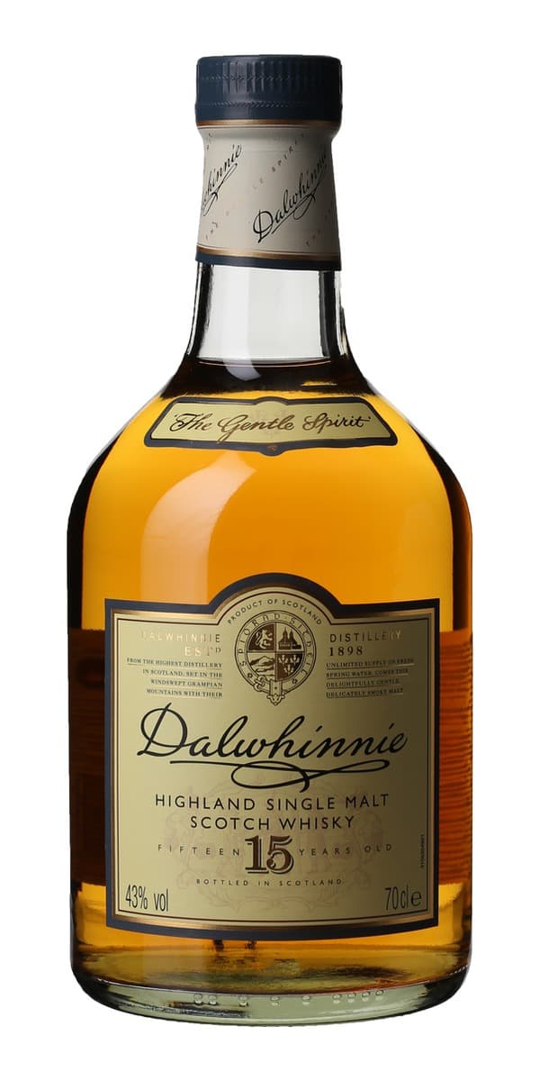 Garrafa de Dalwhinnie 15 anos