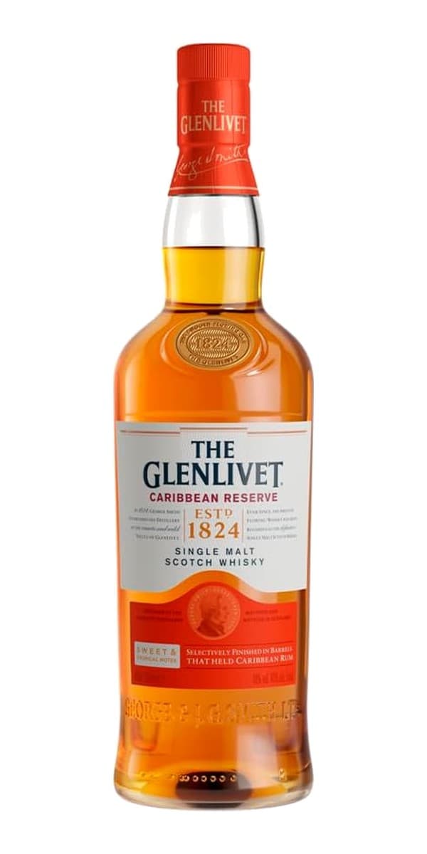 Garrafa de The Glenlivet Caribbean Reserve