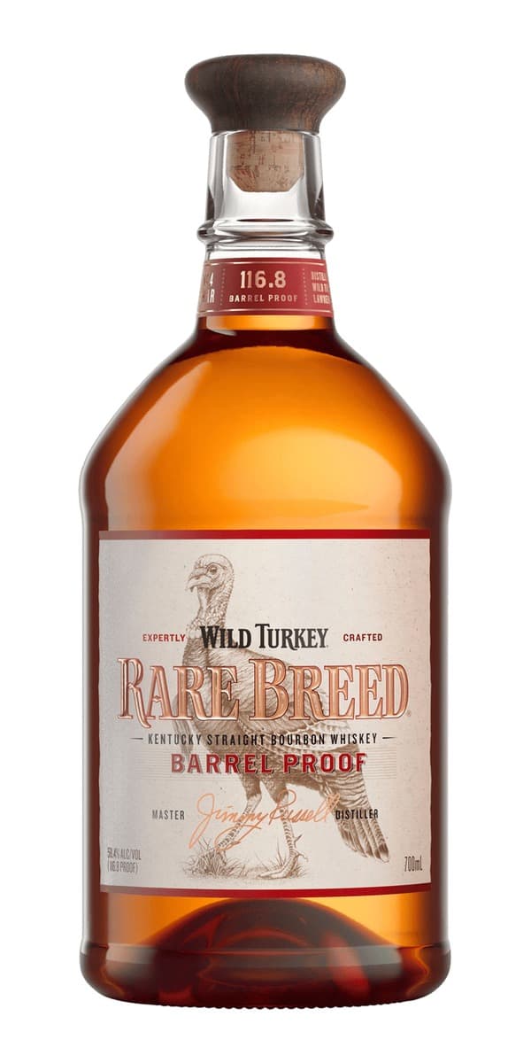 Garrafa de Wild Turkey Rare Breed Barrel Proof